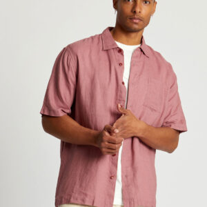 Seb Organic Linen Shirt Dusty Pink