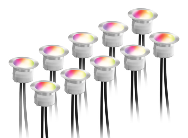 Deltaco Smart Home SH-DLK01 -älyvalot terassille, RGB & lämmin valkoinen, Wi-Fi
