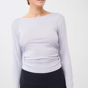 Side Ruffled Longsleeve Soft Purple