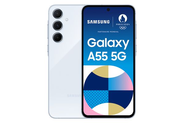 Samsung Galaxy A55 5G 256 Gt/8 Gt -Android-puhelin, Sininen