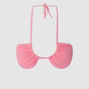 Strappy Bandeau Bikini Top Pink