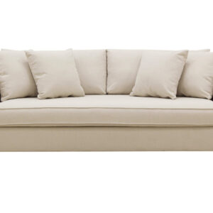 Rossita Syvyys 3-istuttava Bouclé Sohva Yksi tyyny - Vaalea beige