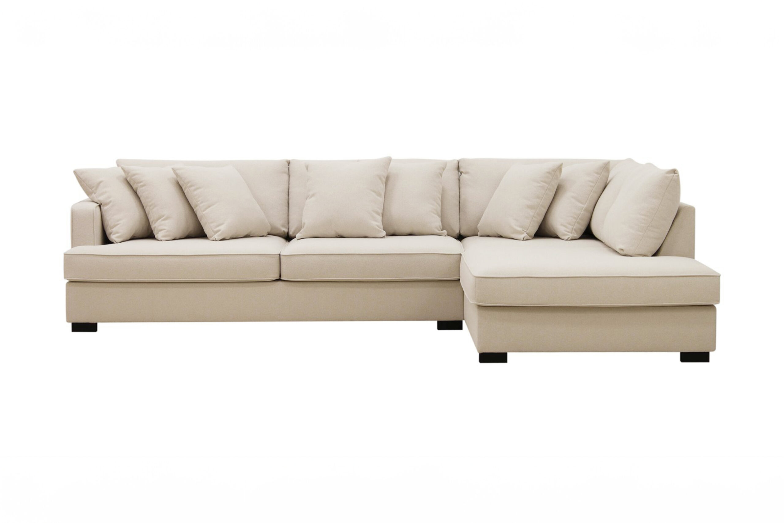 Rossita Syvyys 3-istuttava Bouclé L Sohva divaanilla Oikea - Vaalea beige