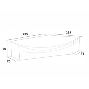 Kalustesuoja Kulmaryhmä Hillerstorp Allround Harmaa 235 x 235 x 80 cm -