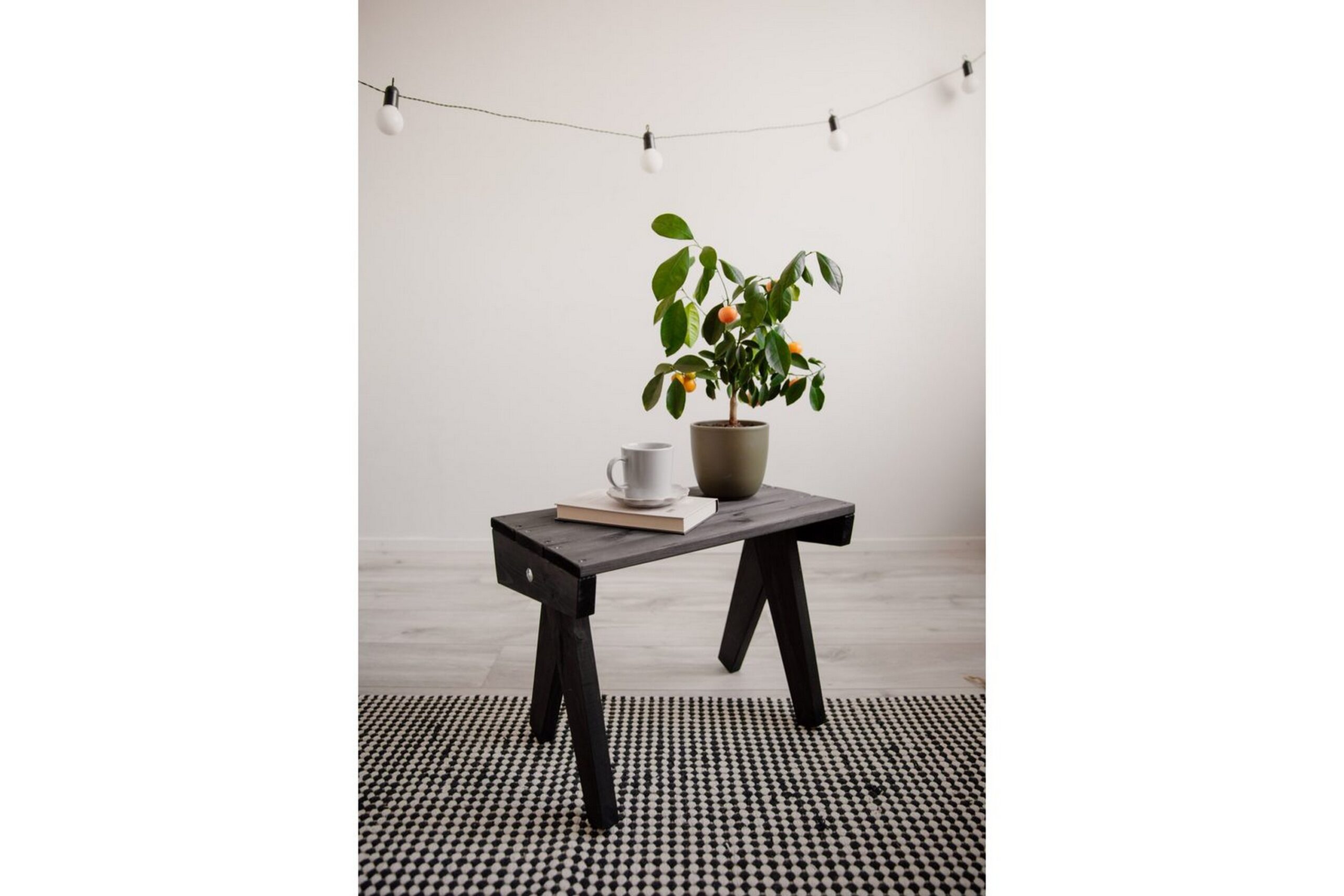 Pöytä EcoFurn Granny Mänty Öljytty Musta - Musta