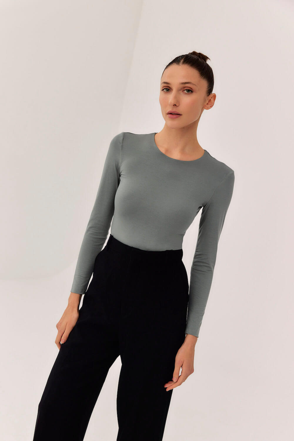 Plain Neck Body Khaki