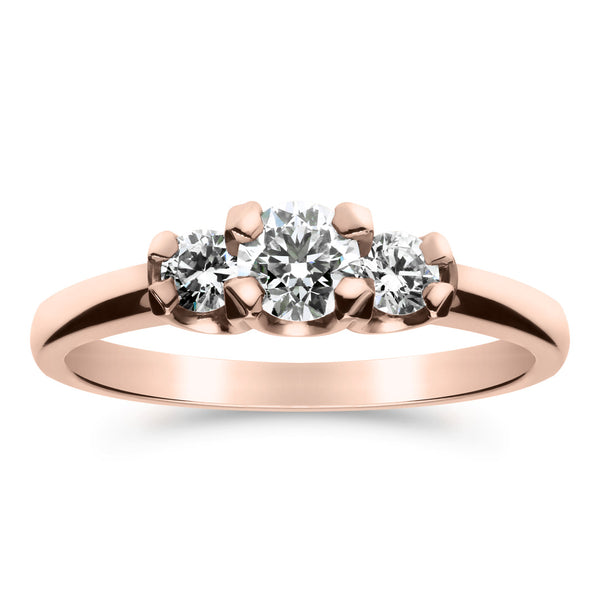 Silván Charlotte timanttisormus 0,50ct, rosekultaa, vihkisormukset