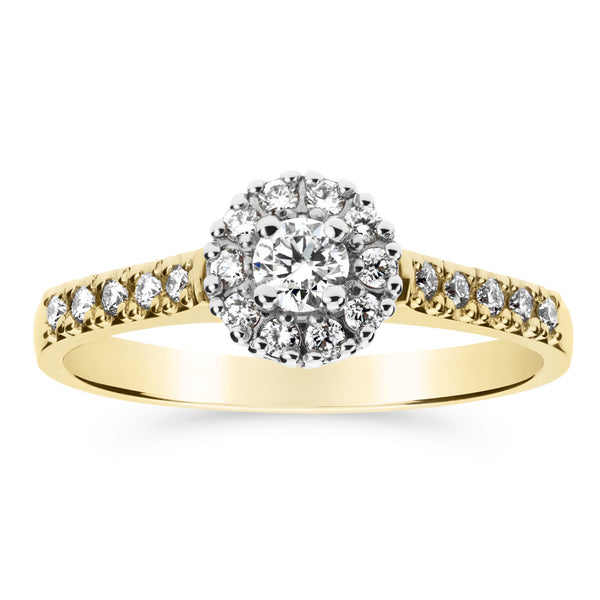 Silván Lauriel timanttisormus 0,33ct, valko- ja keltakultaa, vihkisormukset