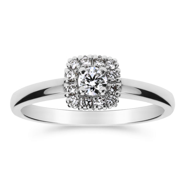 Silván Rosalie halosormus 0,23ct, valkokultaa, vihkisormukset