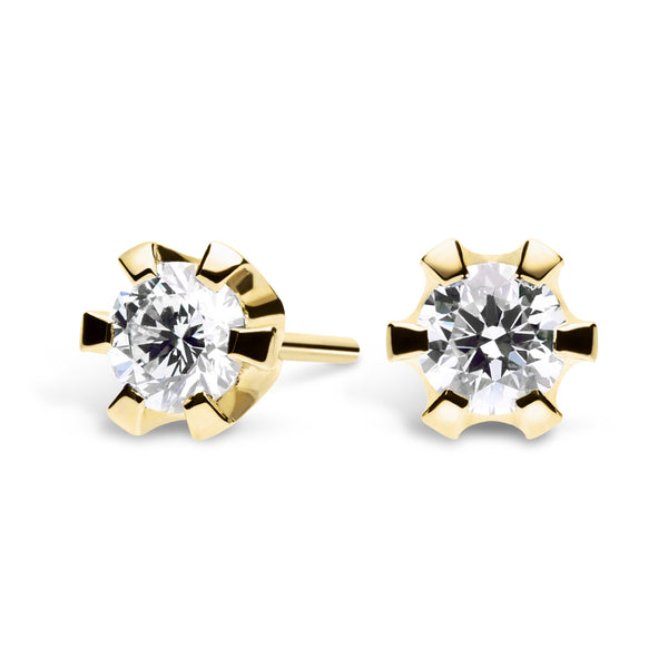 Silván Solitaire timanttikorvakorut 0,40ct, keltakultaa, timanttikorut