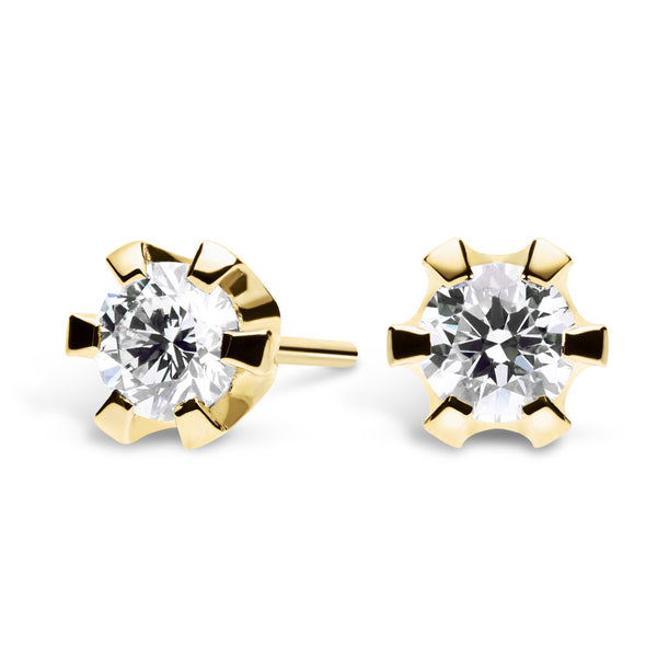 Silván Solitaire timanttikorvakorut 0,80ct, keltakultaa, timanttikorut