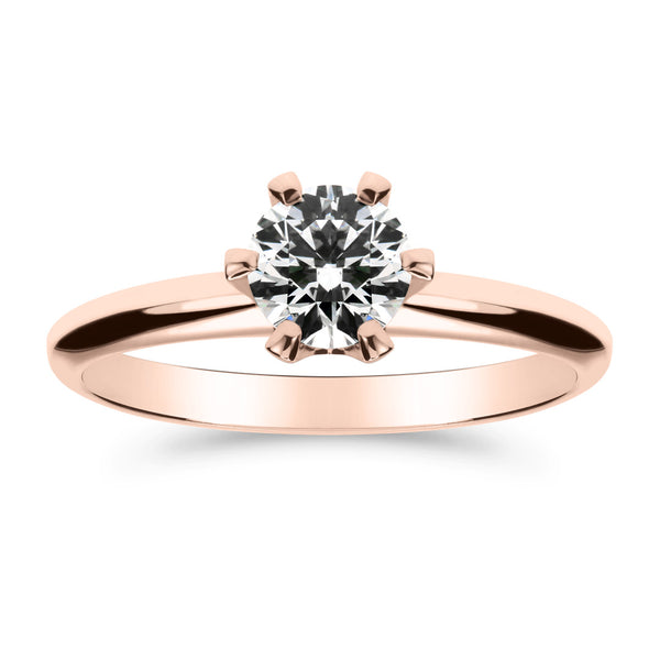 Silván Solitaire timanttisormus 0,70ct, rosekultaa, vihkisormukset