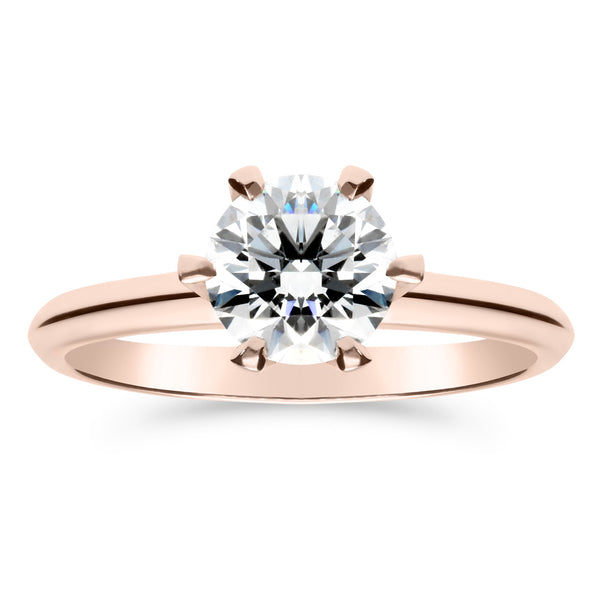 Silván Solitaire timanttisormus 1,00ct, rosekultaa, vihkisormukset