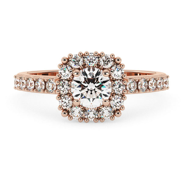 Silván Rosalie halosormus 0,84ct, rosekultaa, vihkisormukset