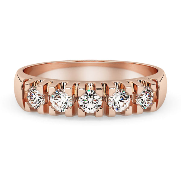 Silván Majlis timanttisormus 0,25ct, rosekultaa, vihkisormukset
