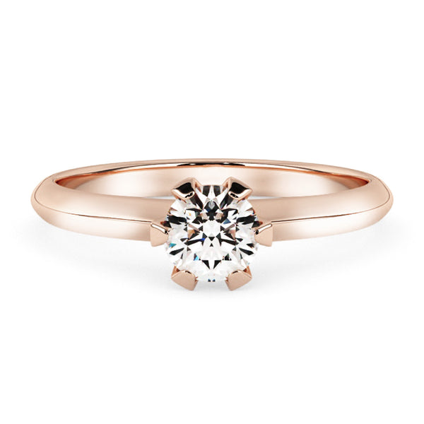 Silván Solitaire timanttisormus 0,30ct, rosekultaa, vihkisormukset