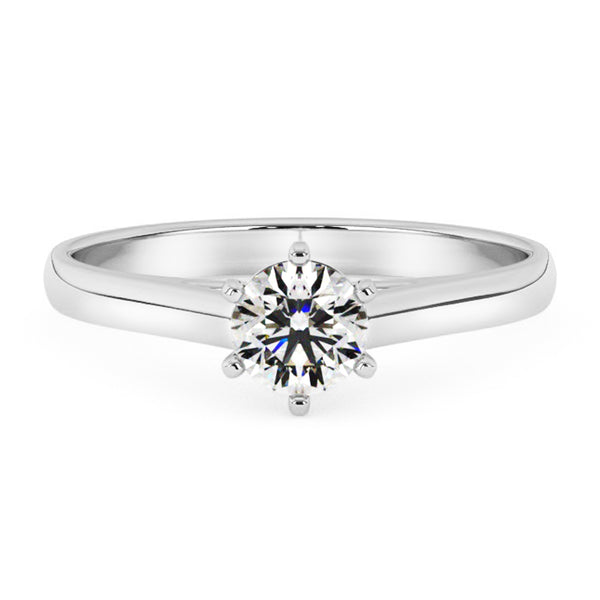 Silván Solitaire timanttisormus 0,30ct, valkokultaa, vihkisormukset