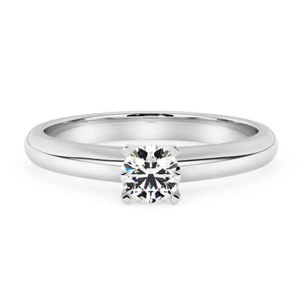 Silván Solitaire timanttisormus 0,30ct, valkokultaa, vihkisormukset