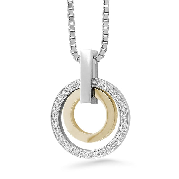 Silván Daria timanttiriipus 0,32ct, valko- ja keltakultaa, timanttikorut