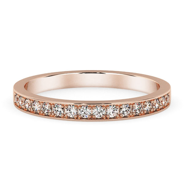 Silván Ariel timanttisormus 0,16ct, rosekultaa, vihkisormukset