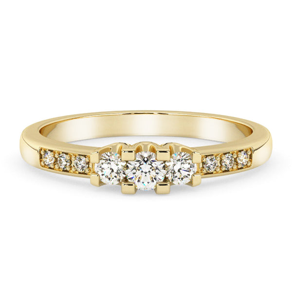 Silván Ariel timanttisormus 0,22ct, keltakulta, vihkisormukset