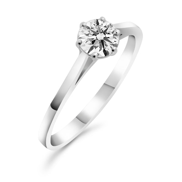 Silván Solitaire timanttisormus 0,50ct, valkokultaa, vihkisormukset