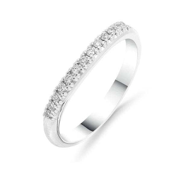 Silván rivitimanttisormus 0,13ct, valkokultaa, vihkisormukset