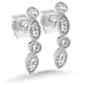 Silván Mimosa timanttikorvakorut 0,12ct, valkokultaa, timanttikorut