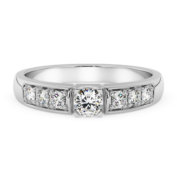 Silván Ariel timanttisormus 0,14ct, valkokultaa, vihkisormukset