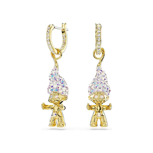 Swarovski Good Luck Troll korvakorut, keltakullanväri ja kirkkaat kristallit 5691944