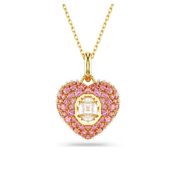 Swarovski Hyperbola Heart riipus, keltakullanväri ja pinkit kristallit, 5680784