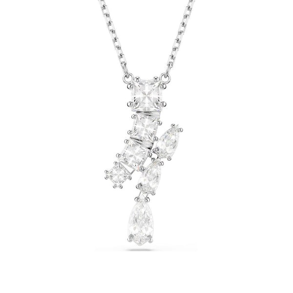Swarovski Matrix riipus, vaalea metalli ja kirkkaat kristallit 5700420