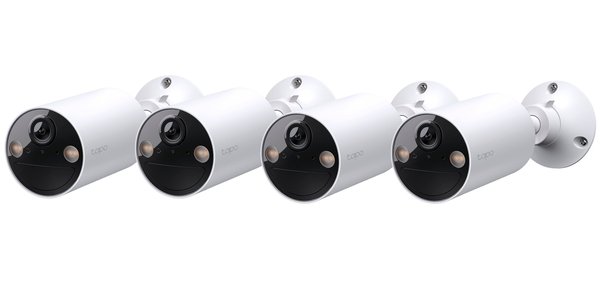 TP-Link Tapo C410 Indoor/Outdoor Wire-Free Security Camera, 4-Pack