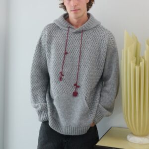 Žilvinas Merino Wool Hoodie Fog Grey