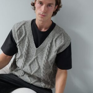Laimė Alpaca Wool & Cotton Vest Grey