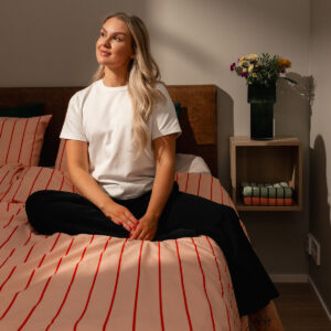 Raidat Duvet Cover Set Red