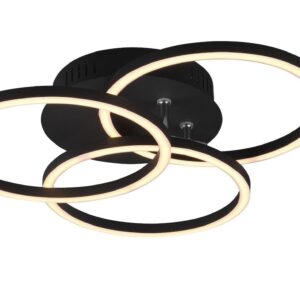 Trio Circle LED kattovalaisin mattamusta