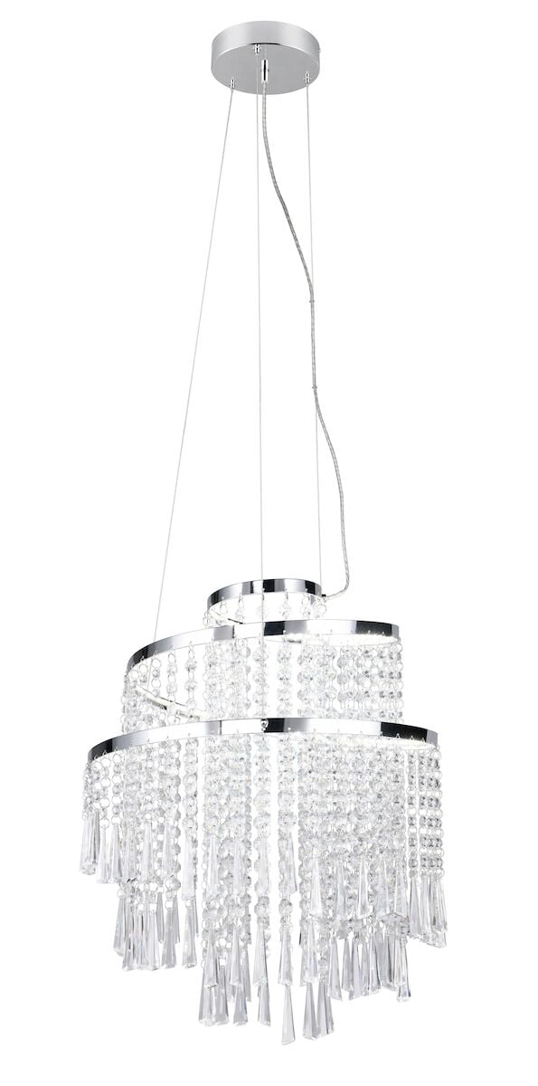 Trio Pomp LED riippuvalaisin Ø38 cm kromi/kirkas