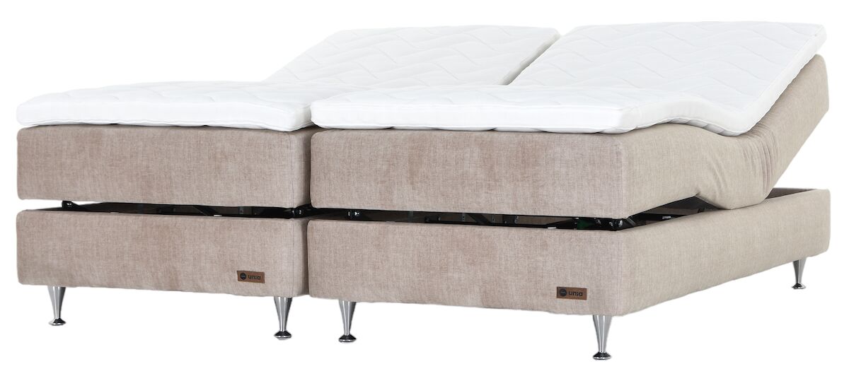 Unia Platina moottorisänkypaketti 160 XL Stylex, shampanja jalat, beige Voque 02