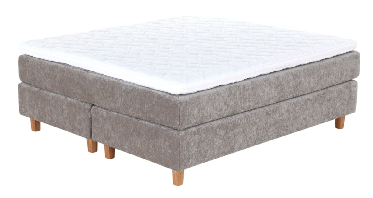 Unia Premium Jenkkisänkypaketti L 160x200 Latte, Pronssi 8cm, Tammi kartio 14cm