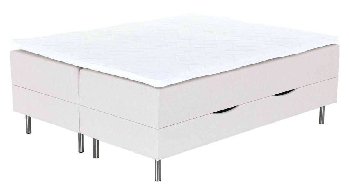 Unia säilytyslaatikkosänkypaketti 180x200 beige, Unia Pronssi pp, 10cm jalat