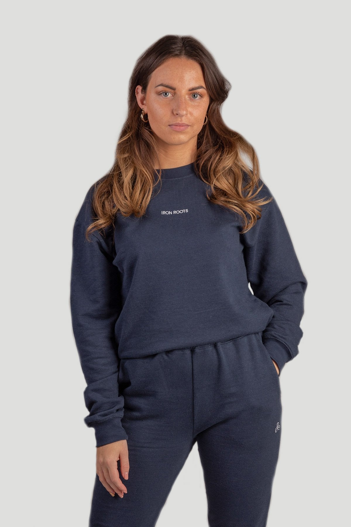 Unisex hampun urheilullinen villapaita syvän sininen