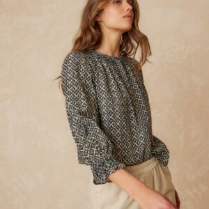 Printed Cotton Shirt Black