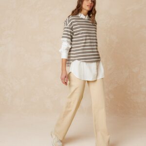 Striped T-Shirt Grey