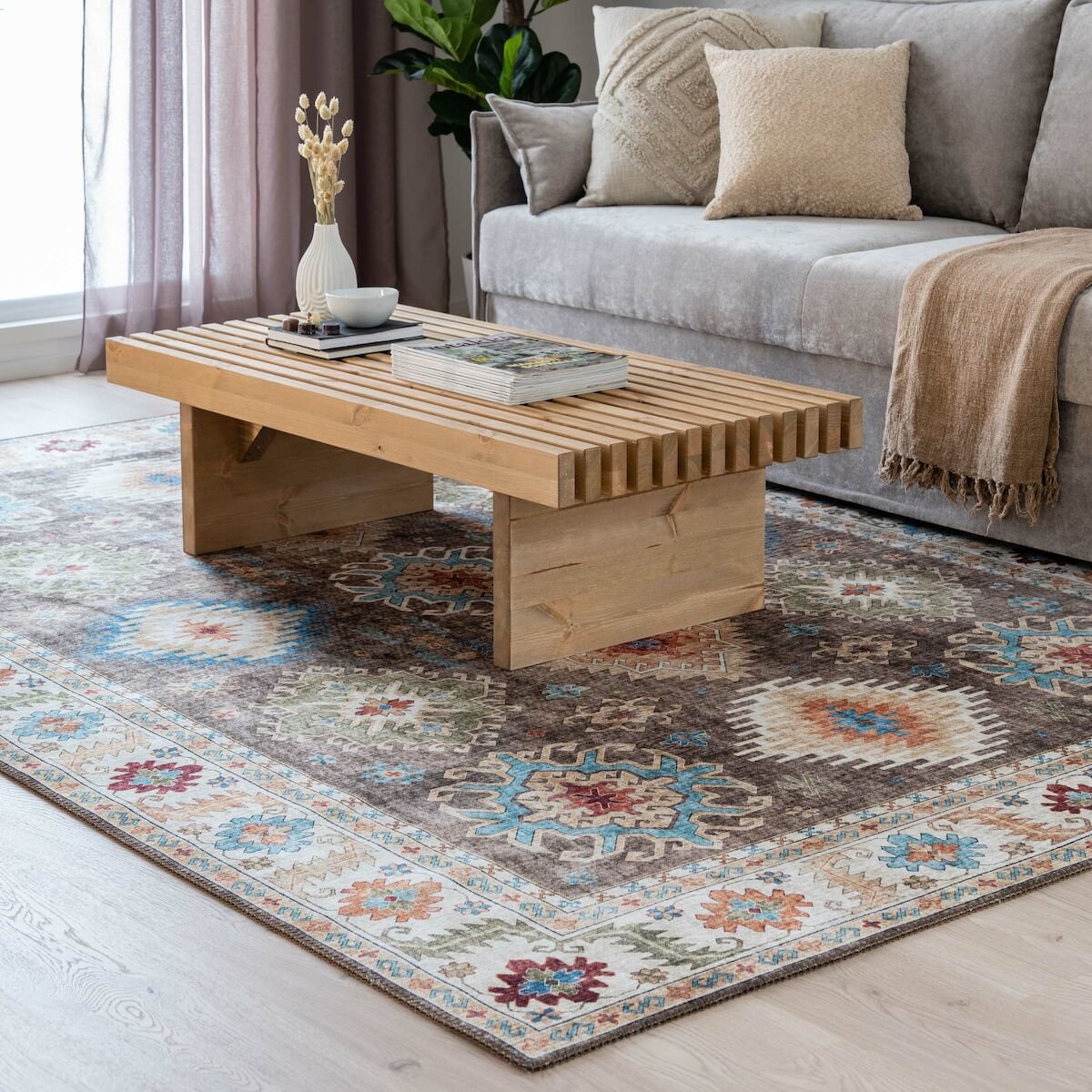Valencia matto 200x290 cm ruskea