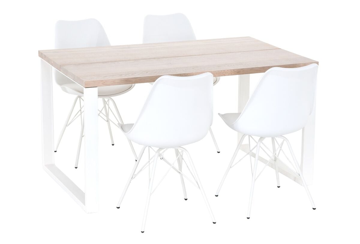Manner-Iro 4-hengen ruokailuryhmä valkolakattu tammi/valkoinen