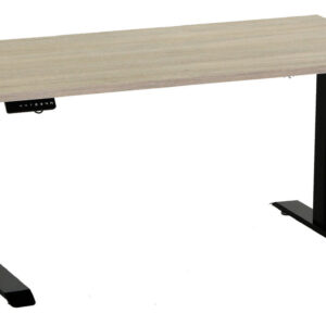 Office sähköpöytä 140x70 cm hopea jalava musta jalka