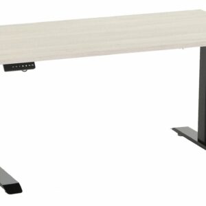 Office sähköpöytä 160x80 cm hopea jalava musta jalka
