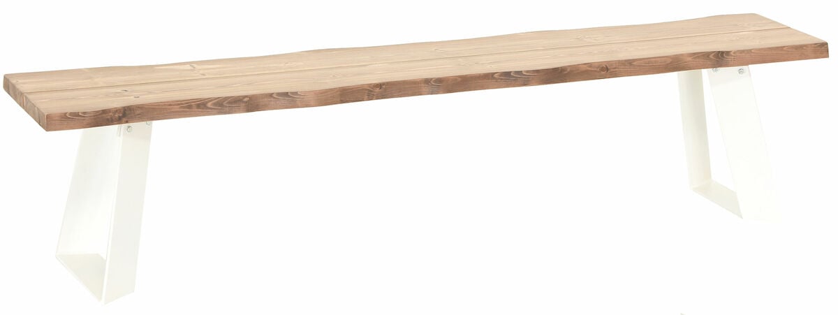 Triangel lankkupenkki 200x38 antiikkipetsattu/valkoinen