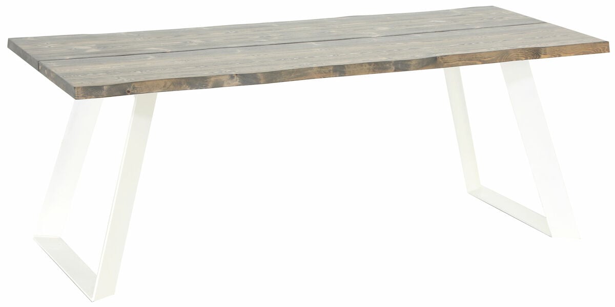 Triangel lankkupöytä 200x88 cm savunharmaa/valkoinen